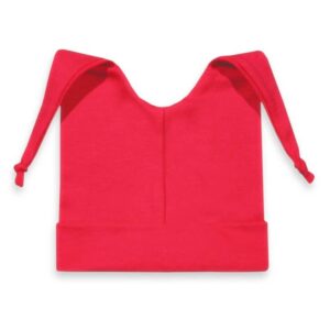 Babymutsje met knoopjes fuchsia maat 50-56