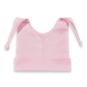 Babymutsje met knoopjes roze maat 50-56