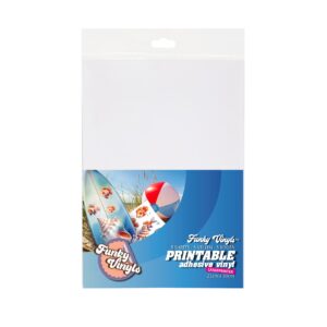 FunkyVinyls Printable Vinyl – Laser Printer 5 Sheets