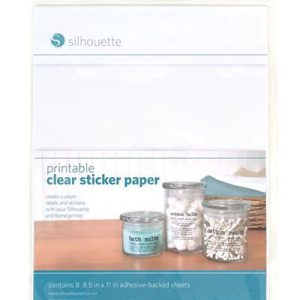 Silhouette Sticker Sheets Clear